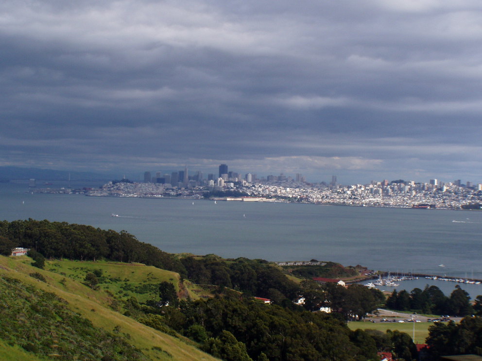 San Francisco, CA: Looking SSW toward the City, North of the Golden Gate