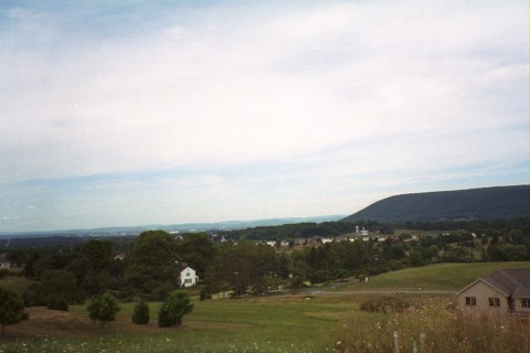 State College, PA: Looking northwest towards State college-Nittany Mountain on right
