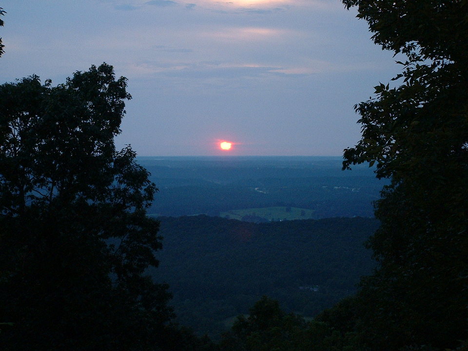 Mentone, AL: Sunset from Lookout Mountain, Mentone AL