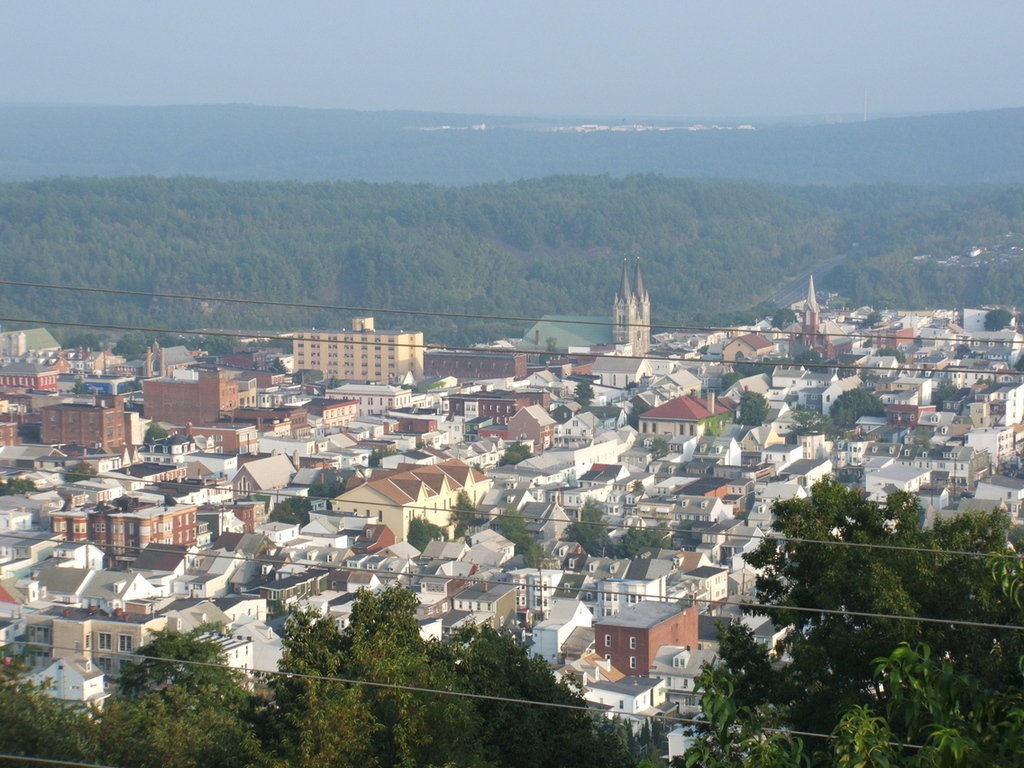 Shenandoah, PA: Shenandoah as seen from Heights( West Mahanoy Twp Mun. Bldg)