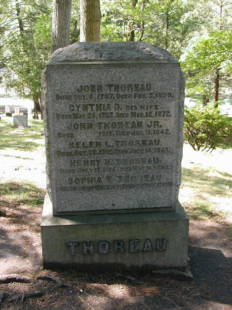 Concord, MA: Grave of author Henry David Thoreau, Concord MA