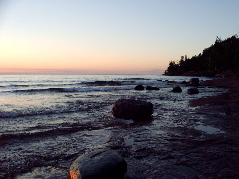 Marquette, MI: The north side of Presque Isle park.