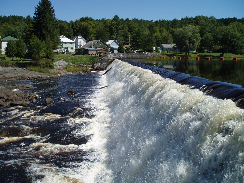 Forestport, NY: view of the forestport dam on 9/5/05