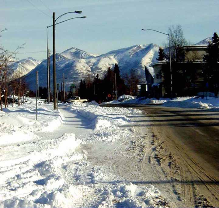 Anchorage, AK: Anchorage downtown winter