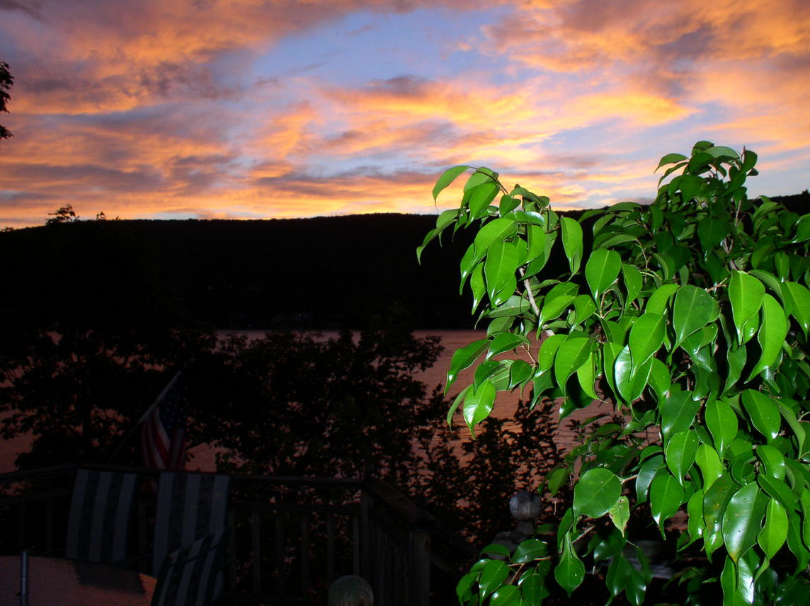 Greenwood Lake, NY: Sunset From Home