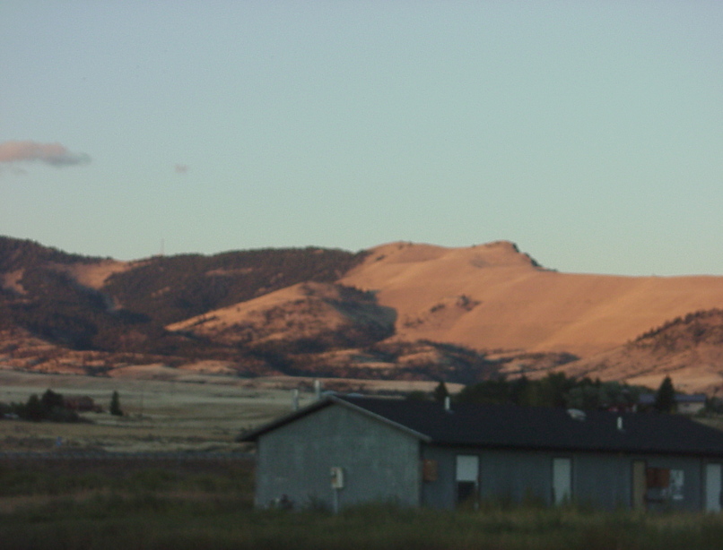 Whitehall, MT: view towards the gold mine