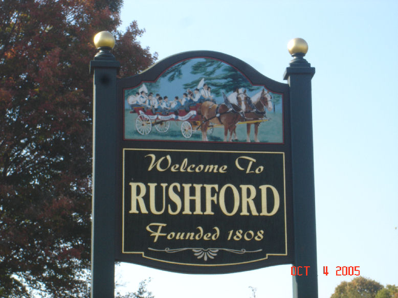 Rushford, NY: Sign "Rushford, NY"