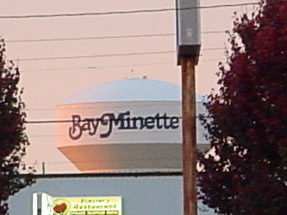 Bay Minette, AL: Bay Minette Water Tower At Sunset
