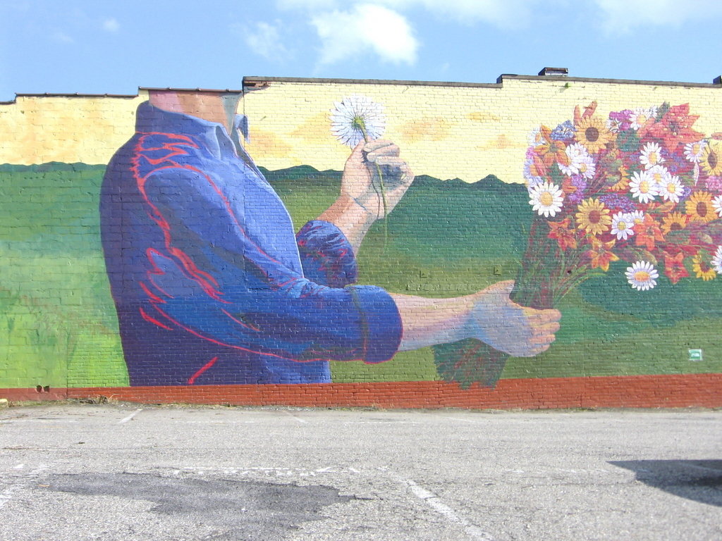 Asheville, NC Parking Lot Mural photo, picture, image (North Carolina