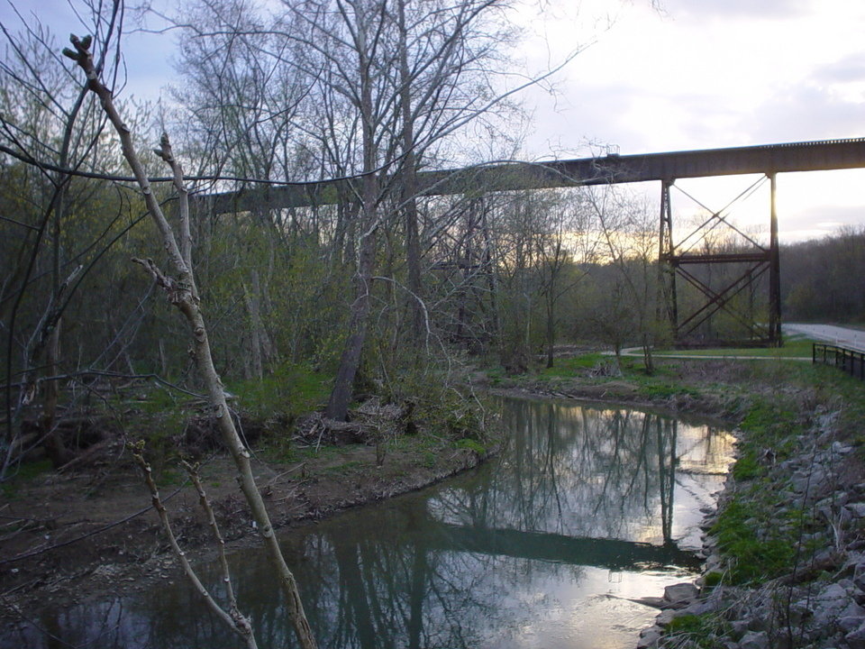 Jefferson Hills, PA: Old coal bridge crossing Peters Creek