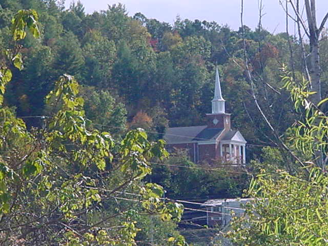 Robbinsville, NC: Church on hill in Robbinsville, N.C.
