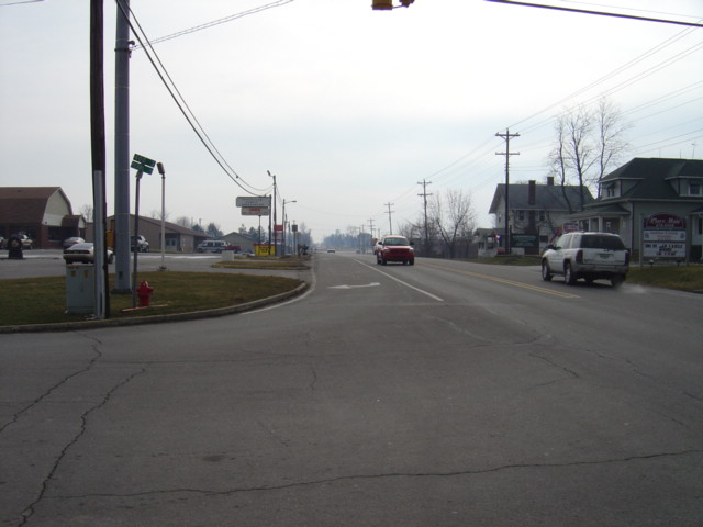 Trafalgar, IN: Intersection of State Hwy 135 and Pearl Street viewing South