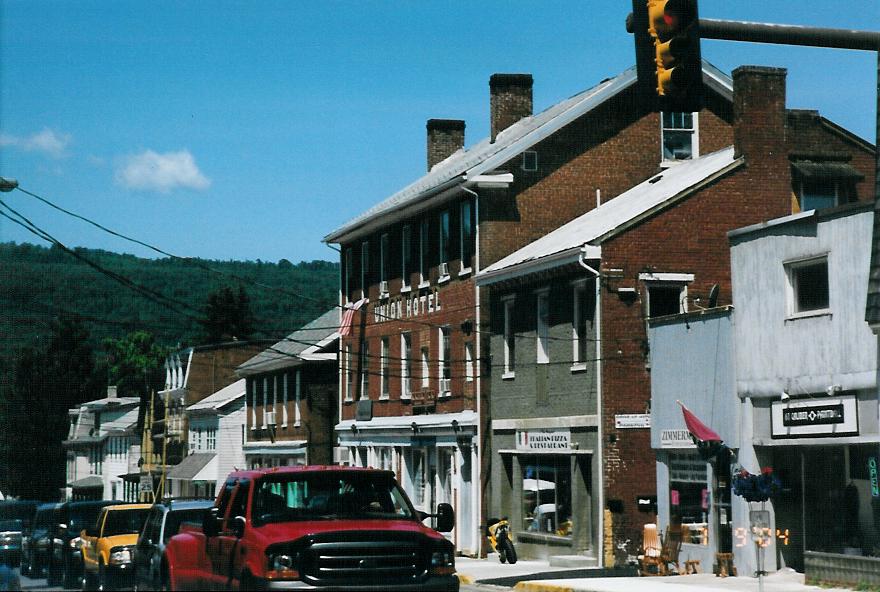 Bedford, PA: looking east down the main street