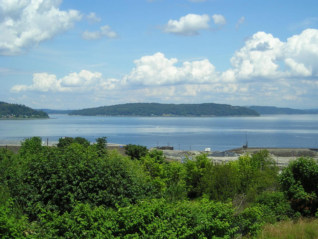 Ruston, WA: View of Commencement Bay from Commercial St.