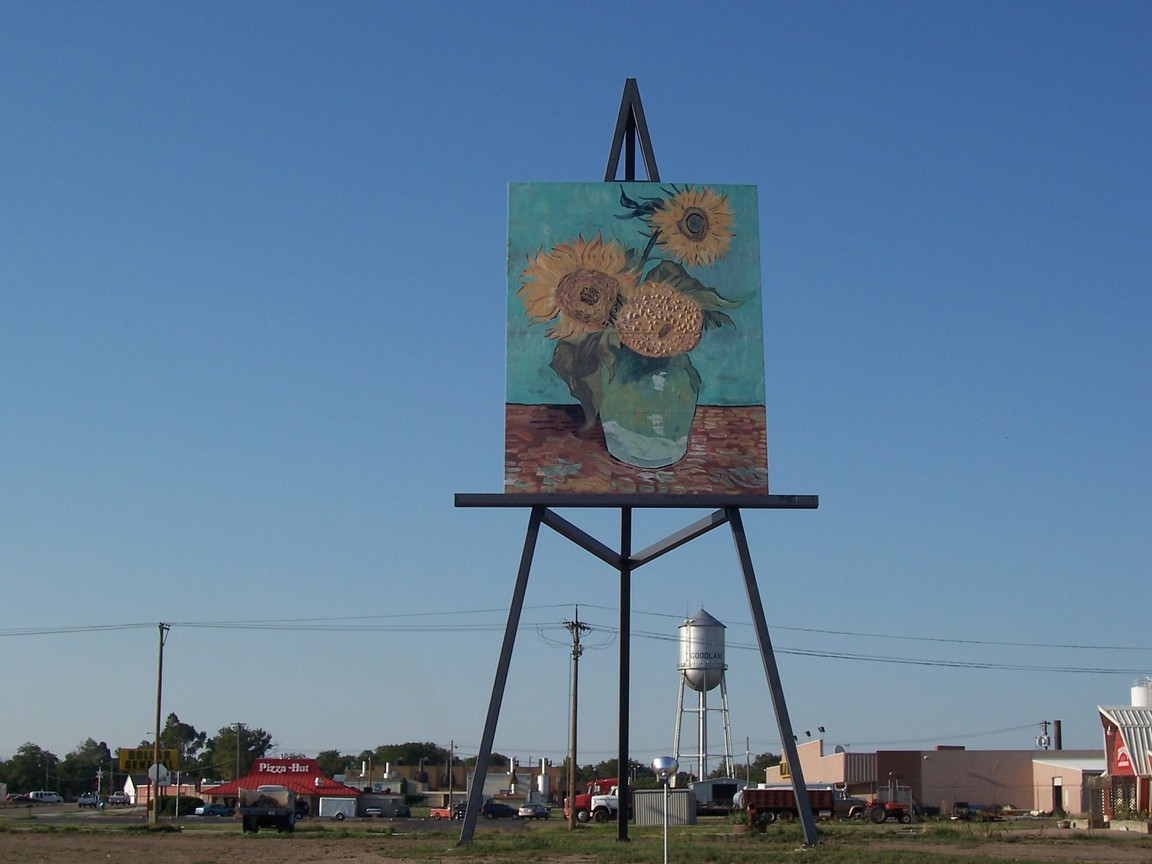 Goodland, KS: Goodland is home of this giant Van Gogh sunflower painting