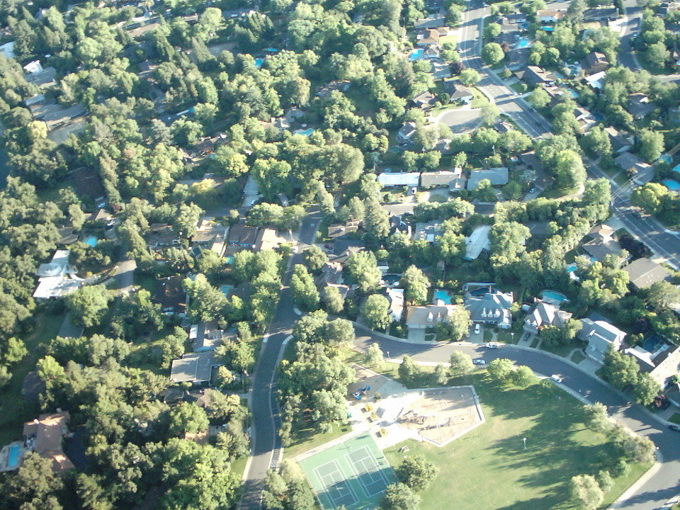 Carmichael, CA: Shelfleild Park (taken from a model airplane Dec 14 2003)