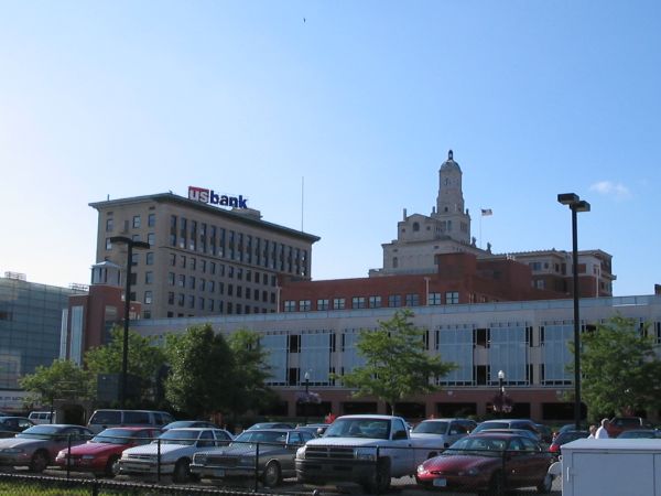 Davenport, IA: The US Bank and Wells Fargo Bank Buildings, Downtown Davenport