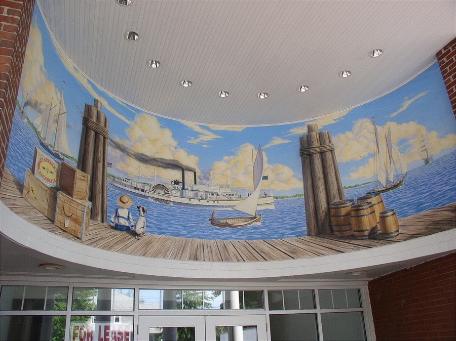 Old Saybrook, CT: OLD SAYBROOK, CT - MURAL BY FALCONE