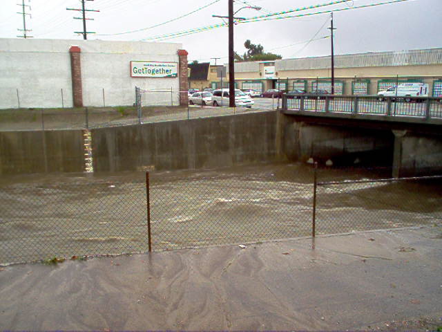 Torrance, CA: Storm Drain during heavy rainfall