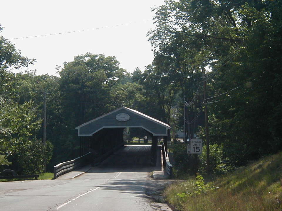 Conway, NH: Covered Bridge (1890) Over Saco River. Conway NH 2001