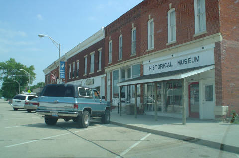 Tampico, IL: This is a set of buildings in downtown Tampico, the fourth set of second story windows from the right are those of the apartment where Ronald Reagan was born.