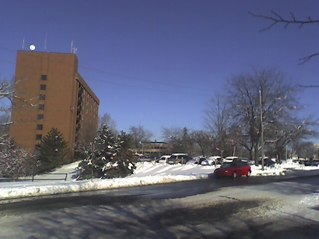 Mount Pleasant, MI: Apartment building. Downtown. (January 2006)