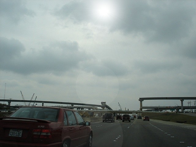 Carrollton, TX: Interstate 35 and Tollway 121 under construction