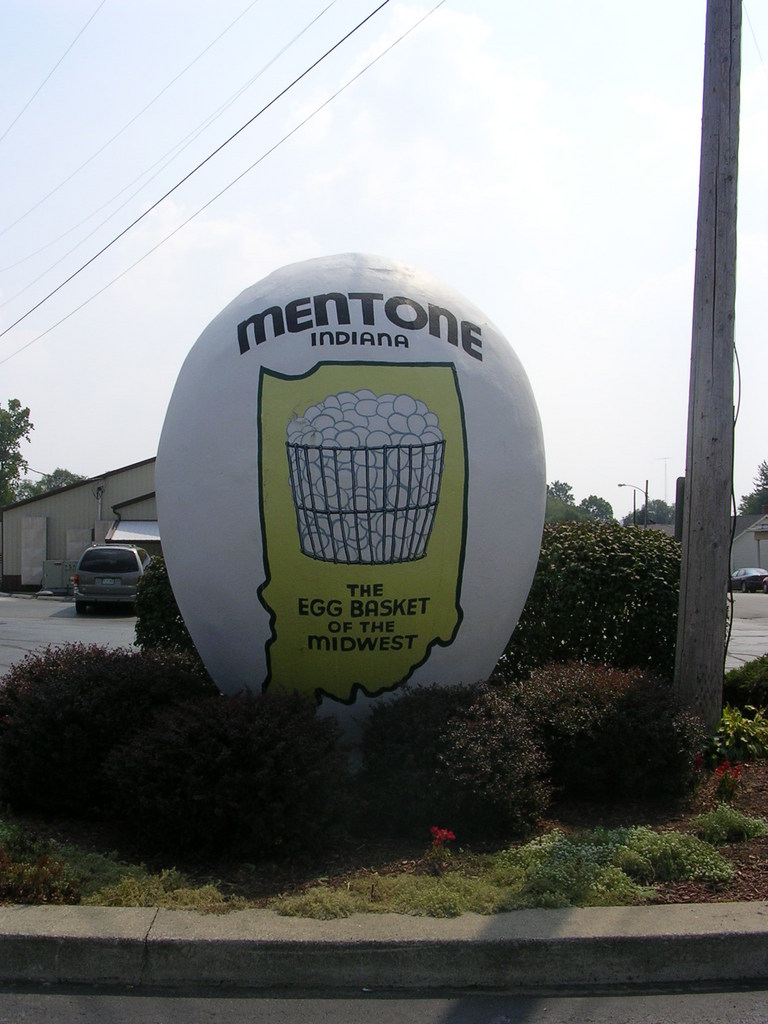 Mentone, IN The Big Egg in Downton Mentone photo, picture, image (Indiana) at