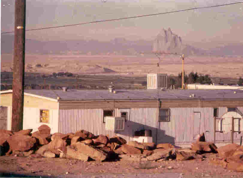 Shiprock, NM: Shiprock from grounds of Shiprock United Methodist Church