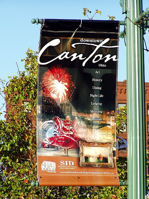 Canton, OH: Banner on Light poles in Canton