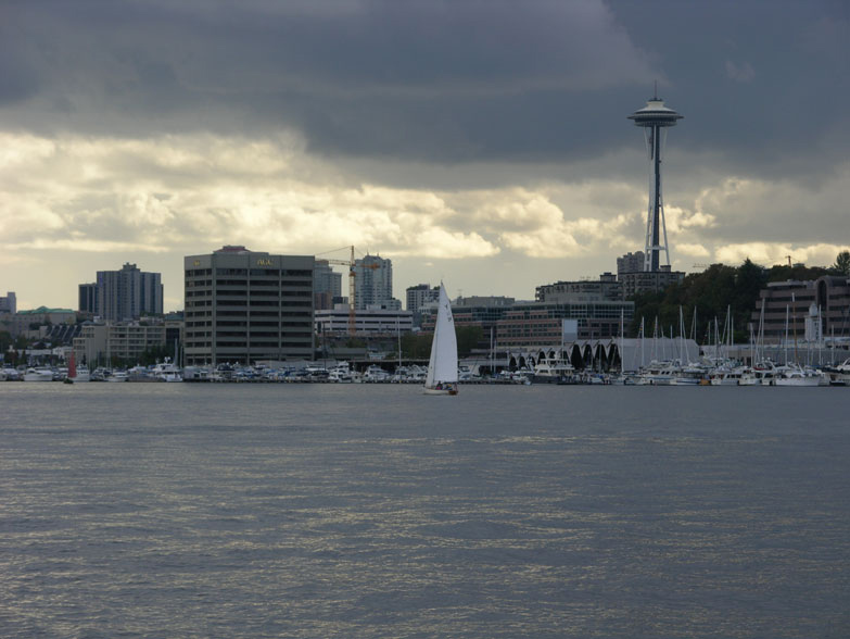 Seattle, WA: Lake Union with the Space Needle in the background