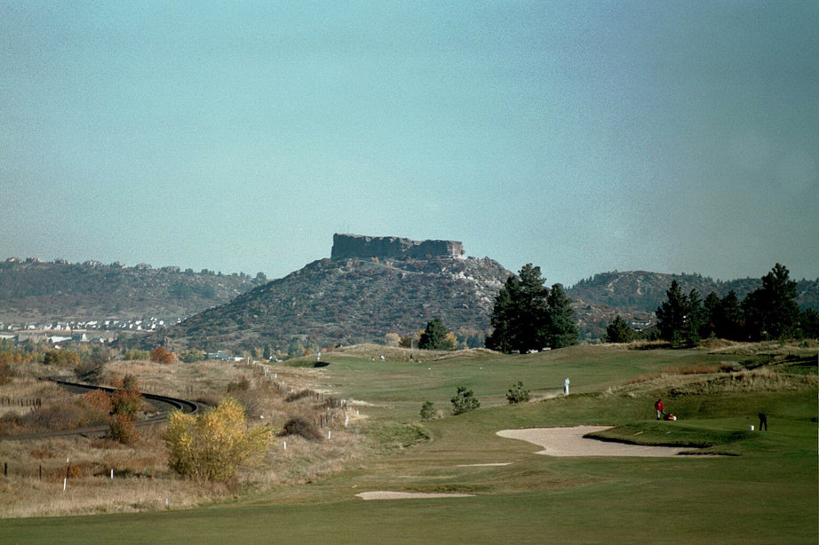 Castle Rock, CO: The Castle Rock looking across Plum Creek Golf Course