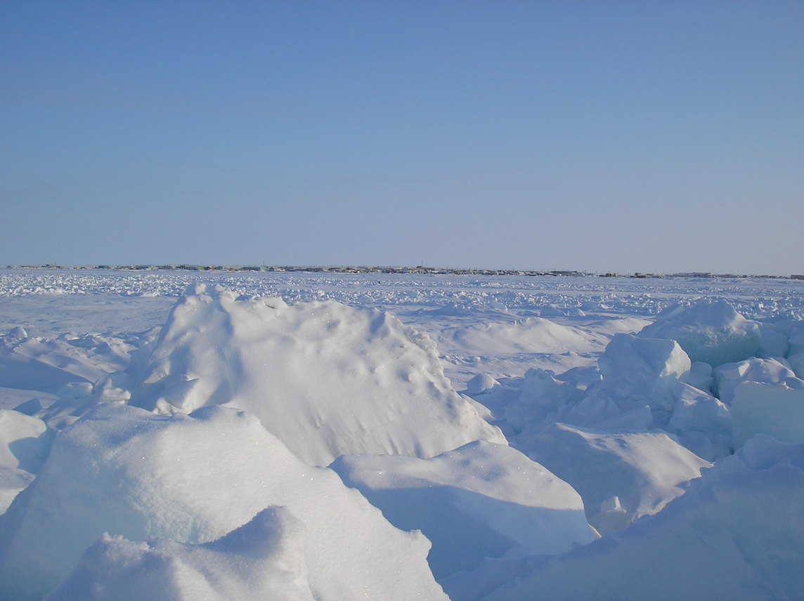 Barrow, AK: View of Barrow From Frozen Sea