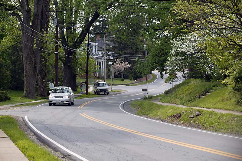 Hamilton, VA: Old Rte. 7 winds through the village of Hamilton in Loudoun County, Virginia.