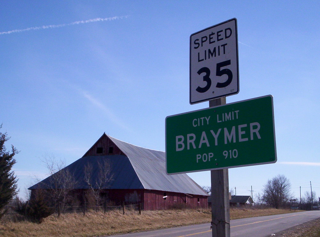 Braymer, MO City Limit Sign photo, picture, image (Missouri) at city