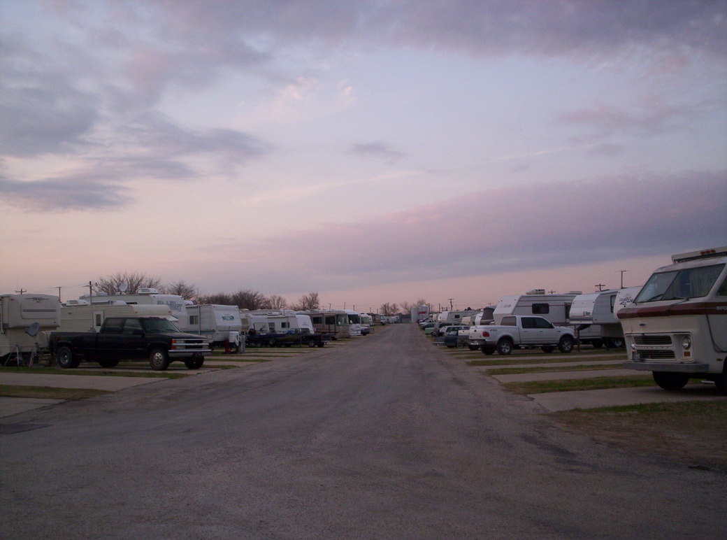 Argyle, TX: Corral City - Part of Argle - Looking down Main Street - This town is northing more than a RV park