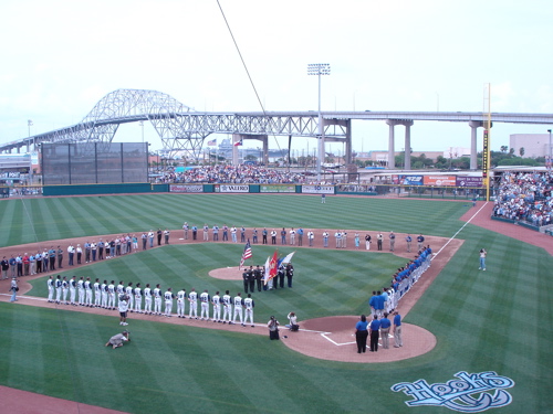Corpus Christi, TX: opening day, hooks baseball AA