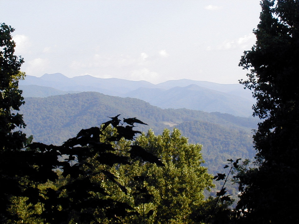 Burnsville, NC: Black Mountains from a deck north of Cherry Lane