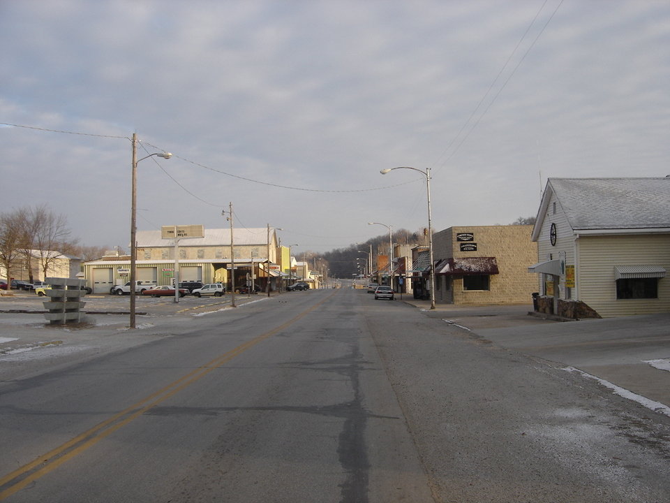 South West City, MO: Looking South Up Main Street. User comment: You are facing South in this picture.