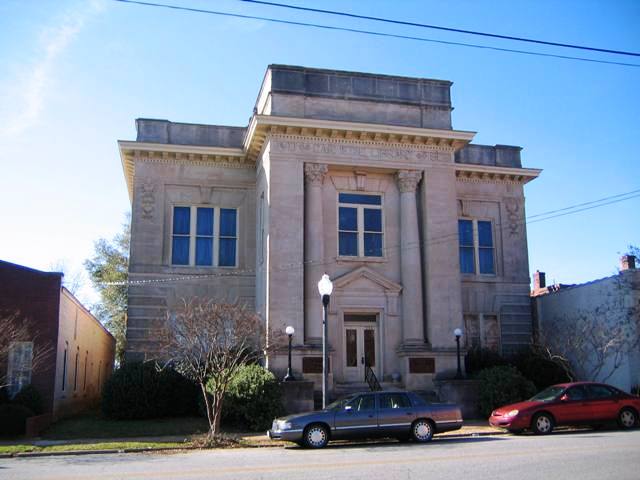 Americus, GA: Old Carnegie Library, downtown Americus