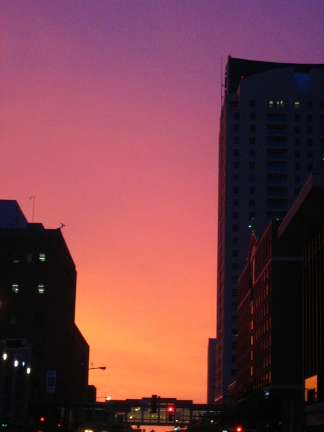 Rochester, MN: Sunset Over Skyway
