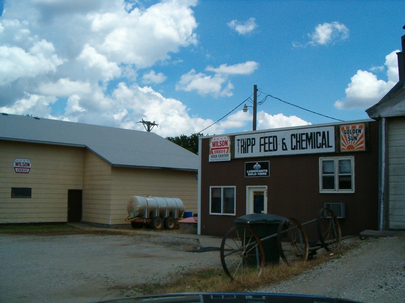 Tripp, SD: Tripp, So.Dakota - old farm busn (on main st. in town)
