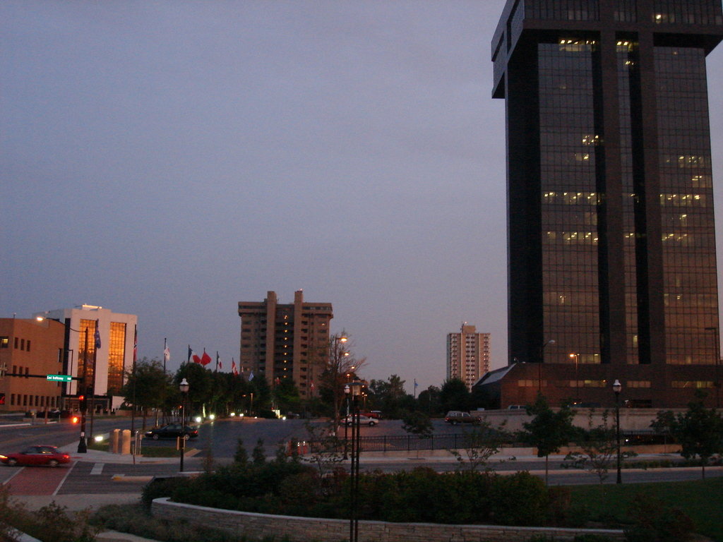 Springfield, MO: Hammons Tower in the foreground. It is the tallest building in Springfield at 270 feet.