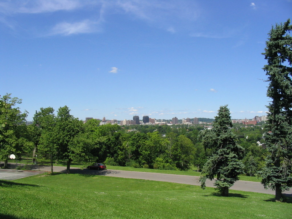 Syracuse, NY: Skyline taken from a park in southern Syracuse