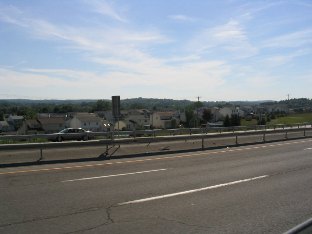 Camillus, NY: Typical neighborhoods in Camillus as seen from a highway in the western suburbs of Syracuse, NY