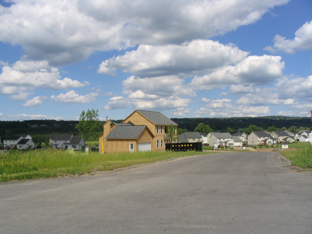 Pompey, NY: Typical new housing development in Pompey, a southeast suburb of Syracuse, NY