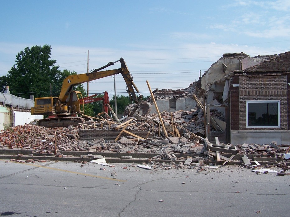 Carrier Mills, IL: Taking down the old bank