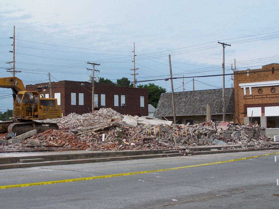 Carrier Mills, IL: Taking down the old bank