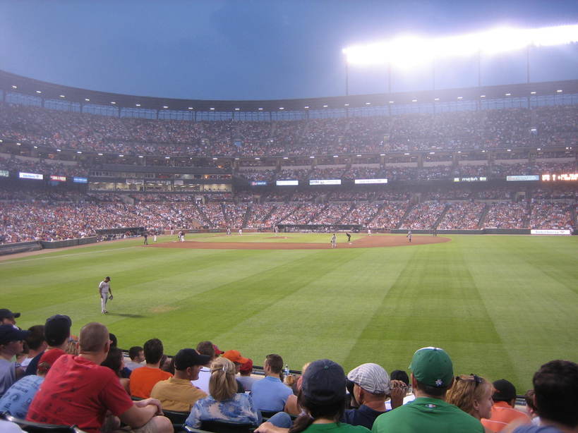 Baltimore, MD: View of Oriole Park at Camden Yards outfield