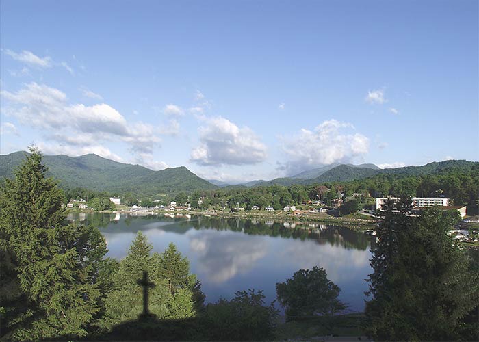 Lake Junaluska, NC: The cross atop Lakeshore Drive is a favorite repose for residents and visitors.